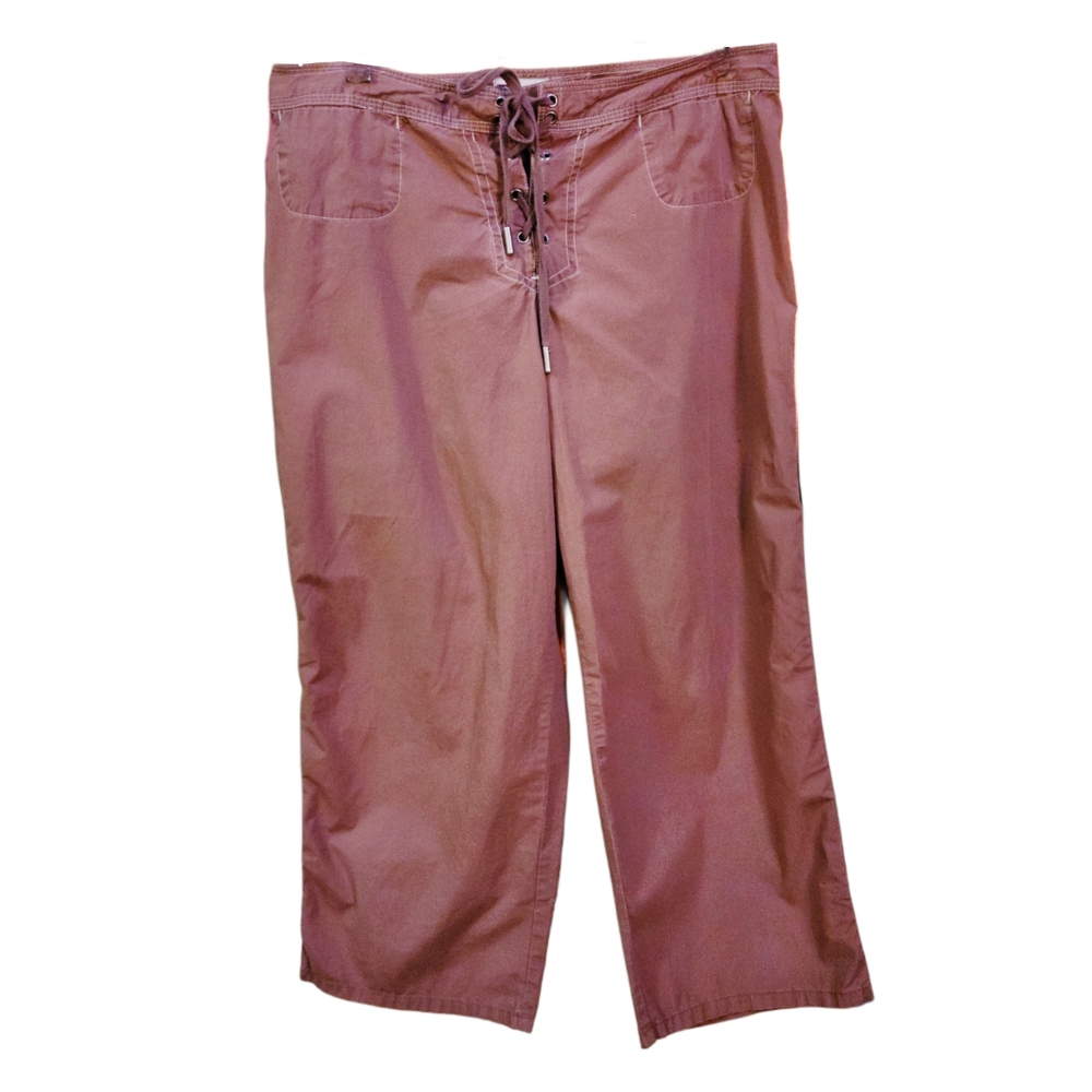 Vintage Y2K Faded Glory Lightweight Women's Capris in Mocha Brown Size M